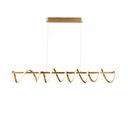 Ver imagem 1 de Lustre Pendente Led 125w Espiral Long 120cm Dourado 3000k Bivolt