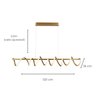 Lustre Pendente Led 125w Espiral Long 120cm Dourado 3000k Bivolt - 5