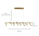 Ver imagem 5 de Lustre Pendente Led 125w Espiral Long 120cm Dourado 3000k Bivolt