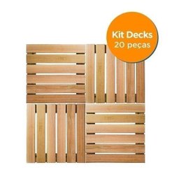Kit Deck em Placa de Madeira Modular 30x30cm com 20 Placas Madersilva - 3