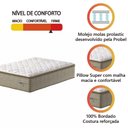 Ver imagem 3 de Colchão Casal Molas Guarda Costas Max Pillow Top 138x188x40cm Bege-branco Probel Bege-bco