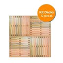 Ver imagem 3 de Kit Deck em Placa de Madeira Modular 50x50cm com 12 Placas Madersilva