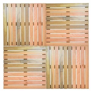 Kit Deck em Placa de Madeira Modular 50x50cm com 12 Placas Madersilva