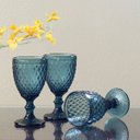 Ver imagem 1 de TAÇA ÁGUA 17x9x9cm 330ml VIDRO AZUL 6PÇ NH