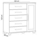 Ver imagem 5 de Cômoda Sapateira para Quarto Closet 5 Gavetas 1 Porta Zahav F06 Freijó - Lyam Decor