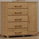 Ver imagem 3 de Cômoda Sapateira para Quarto Closet 5 Gavetas 1 Porta Zahav F06 Freijó - Lyam Decor