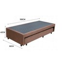 Ver imagem 2 de Cama Box Bicama Auxiliar Solteiro Suede Espuma 8cm 40x88x188 Marrom