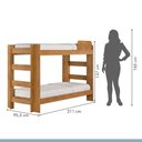 Ver imagem 4 de Quarto Infantil Completo com Guarda-roupa e Beliche Théo em Mdf Amadeirado