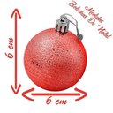 Ver imagem 2 de Kit 48 Bolas Enfeite Natalino Árvore Natal 60mm Vermelho