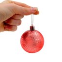 Ver imagem 3 de Kit 48 Bolas Enfeite Natalino Árvore Natal 60mm Vermelho