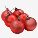 Ver imagem 4 de Kit 48 Bolas Enfeite Natalino Árvore Natal 60mm Vermelho