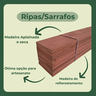 6 Ripas Sarrafos Eucalipto 1x10x100cm Aplainado Artesanato - 5