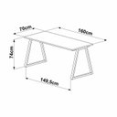 Ver imagem 3 de Mesa Escrivaninha com Gaveteiro Home Office Concept 4 Gavetas 160cm Industrial Nogal Sevilha e Branco Marrom