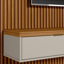Ver imagem 7 de Painel Ripado Para TV 75 Pol Slats e Bancada Lisa 258x250cm L05 Nature Off White - Lyam Decor Slats 