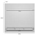 Ver imagem 6 de Painel Ripado Para TV 75 Pol Slats e Bancada Lisa 258x250cm L05 Nature Off White - Lyam Decor Slats 