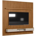 Ver imagem 1 de Painel Ripado Para TV 75 Pol Slats e Bancada Lisa 258x250cm L05 Nature Off White - Lyam Decor Slats 