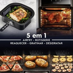 Fritadeira Elétrica sem Óleo Forno 12l Airfryer 5 em 1 Electrolux 110v - 9
