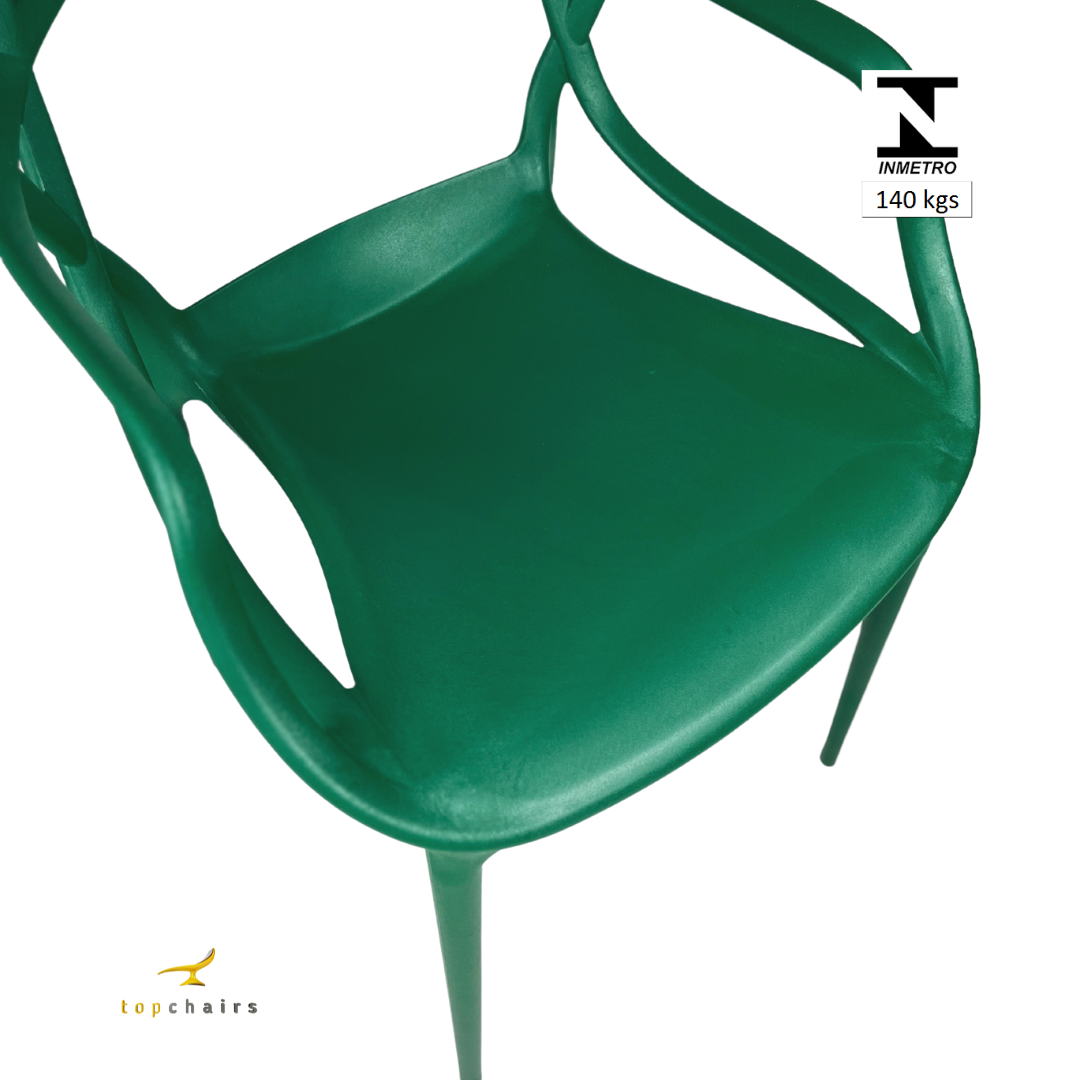 Cadeira Mix Verde Escuro - Kit com 10 - 7