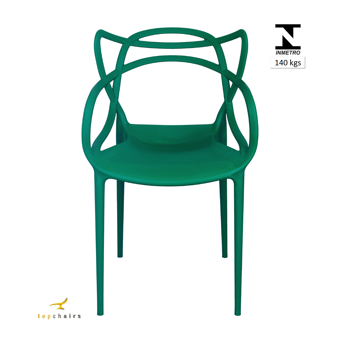 Cadeira Mix Verde Escuro - Kit com 10 - 3