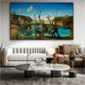 Quadro Decorativo Salvador Dali Cisnes Refletindo Elefantes:150x100/PRETA - 4