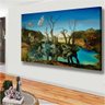 Quadro Decorativo Salvador Dali Cisnes Refletindo Elefantes:150x100/PRETA - 3