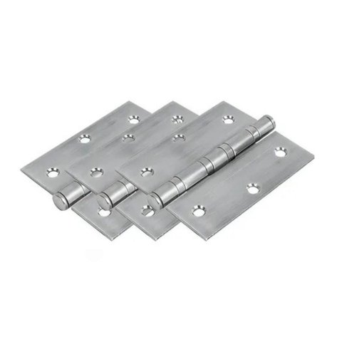 Kit 03 Dobradiça Única Aço Inox com Rolamento