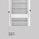 Ver imagem 6 de Armário Multiuso Sapateira 2 Portas com Espelho e 1 Gaveta Austin - Branco