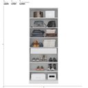 Ver imagem 2 de Armário Multiuso Sapateira 2 Portas com Espelho e 1 Gaveta Austin - Branco