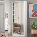 Ver imagem 1 de Armário Multiuso Sapateira 2 Portas com Espelho e 1 Gaveta Austin - Branco