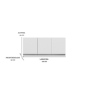 Ver imagem 2 de Armário Aéreo Branco P/ Cozinha Andreia 120cm C/ 3 Portas - Ajl Móveis