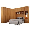 Ver imagem 1 de Quarto de Casal Modulado 11 Portas Orion Cinamomo - Leifer Móveis