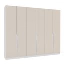 Ver imagem 2 de Guarda-roupa Casal Porto 6 Portas 4 Gavetas Branco/creme - Politorno