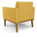 Ver imagem 6 de Poltrona Sala Decorativa Elisa Base Madeira Fixa Castanho Veludo Mostarda D03 - D’Rossi