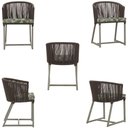 Ver imagem 5 de Mesa com 6 Cadeiras de Jantar Roma 120cm e Noronha em Alumínio Fendi Corda Náutica Estofado 5 Trama
