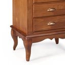 Ver imagem 3 de Mesa de Cabeceira 4 Gavetas Pés Luiz Xv Hannover 60817 - Imbuia Glazer