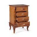 Ver imagem 2 de Mesa de Cabeceira 4 Gavetas Pés Luiz Xv Hannover 60817 - Imbuia Glazer