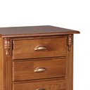 Ver imagem 4 de Mesa de Cabeceira 4 Gavetas Pés Luiz Xv Hannover 60817 - Imbuia Glazer