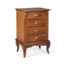 Ver imagem 1 de Mesa de Cabeceira 4 Gavetas Pés Luiz Xv Hannover 60817 - Imbuia Glazer