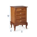 Ver imagem 5 de Mesa de Cabeceira 4 Gavetas Pés Luiz Xv Hannover 60817 - Imbuia Glazer