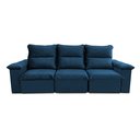 Ver mais imagens de Sofá Retrátil Reclinável Paris 230cm Suede Velut com Molas no Assento - King House