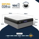 Ver imagem 3 de Cama Box com Colchão Gazin de Espuma D28 Pillow Top Ortoblack Casal 138cm