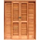 Ver imagem 1 de Porta de Correr Veneziana Madeira 6 Folhas Madersilva 2,15mx1,60mx15cm