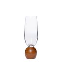 Ver imagem 2 de Jogo 2 Taças para Espumante de Cristal e Madeira Acácia 210ml 23106 Mart