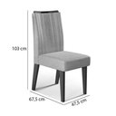 Ver imagem 2 de Cadeira Estofada Curva LARA Madeira Canela / Suede Nude c/ 2 unidades Banana Bit