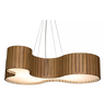 Lustre Pendente Anêmona 70cm – Madeira Amêndola, Design Orgânico, Bivolt - 1