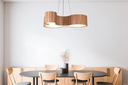 Ver imagem 4 de Lustre Pendente Anêmona 70cm – Madeira Amêndola, Design Orgânico, Bivolt