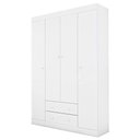 Ver imagem 6 de Quarto Bebê Cômoda e Guarda Roupa Infantil 4 Portas e 2 Gavetas Helena Branco Brilho - Phoenix