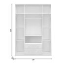 Ver imagem 3 de Quarto Bebê Cômoda e Guarda Roupa Infantil 4 Portas e 2 Gavetas Helena Branco Brilho - Phoenix