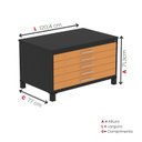 Ver imagem 3 de Mapoteca Mont 5 Gavetas 71,3cm x 120,4cm Aço Preto/Laranja Picasso