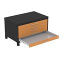 Ver imagem 4 de Mapoteca Mont 5 Gavetas 71,3cm x 120,4cm Aço Preto/Laranja Picasso